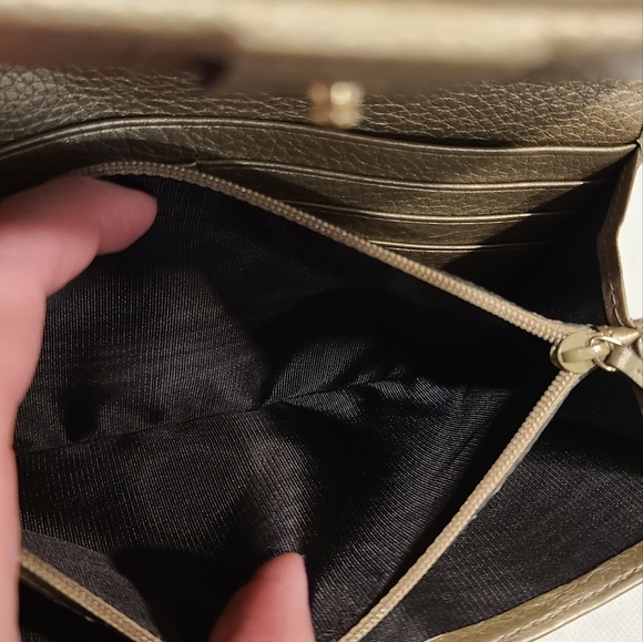 Gucci Continental Bronze Metallic Long Leather Wallet - Picture 13 of 16